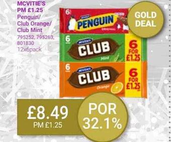 Bestway Mcvitie's penguin club orange club mint offer