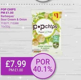 Bestway Pop chips barbeque sour cream & onion offer