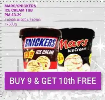 Bestway Mars-snickers ice cream tub offer