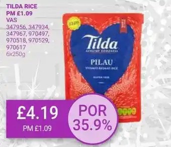 Bestway Tilda rice vas offer