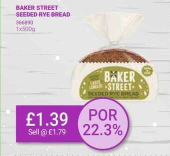 Bestway Baker street seeded rye bread offer