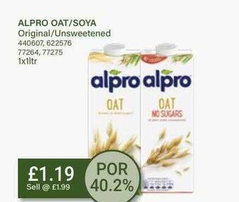 Bestway Alpro oat soya offer