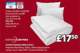 JYSK Hornstinden fibre duvet offer