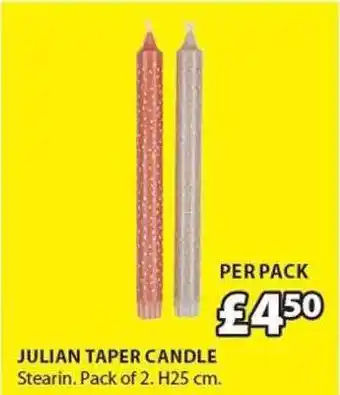 JYSK Julian taper candle offer