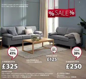 Gedved sofa, ry coffee table