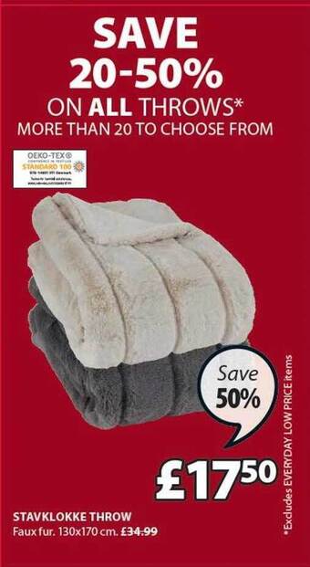 JYSK Stavklokke throw offer