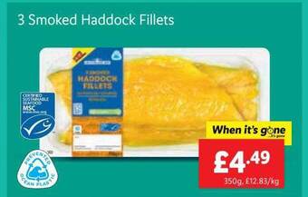 Lidl 3 smoked haddock fillets offer