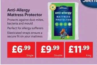 Lidl Anti-allergy mattress protector offer