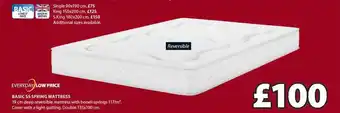 JYSK Basic spring mattress offer
