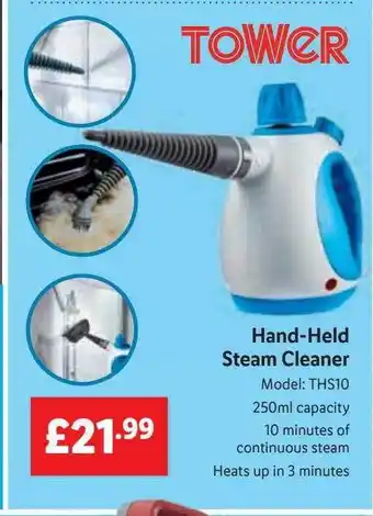 Lidl Hand-held steam cleaner tower offer