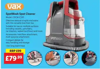 Lidl Vax spotwash spot cleaner offer