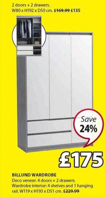 JYSK Billund wardrobe offer