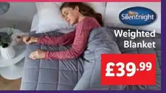Lidl Weighted blanket silentnight offer