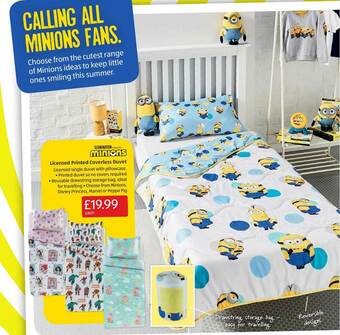 Aldi Licensed Printed Coverless Duvet offer