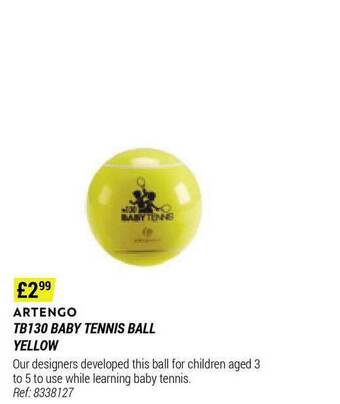 Decathlon Artengo Tb130 Baby Tennis Ball Yellow offer
