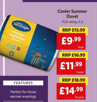 Lidl Cooler Summer Duvet offer