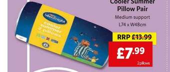 Lidl Cooler Summer Pillow Pair offer