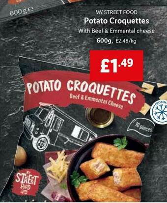 Lidl My Street Food Potato Croquettes With Beef & Emmental Cheese offer