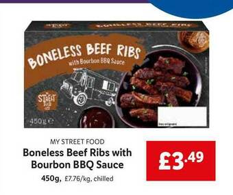 Lidl My Street Food Boneless Beef Ribs With Bourbon BBQ Sauce offer