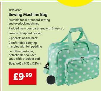 Lidl Top Move Sewing Machine Bag offer