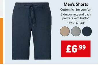 Lidl Men's Shorts offer