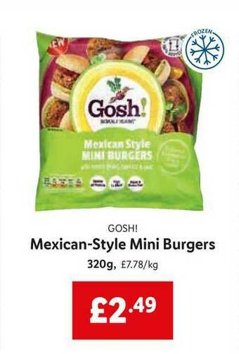 Lidl Gosh! Mexican-Style Mini Burgers offer