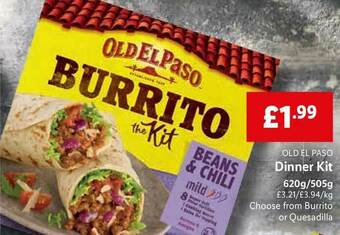 Lidl Old El Paso Dinner Kit Burrito Or Quesadilla offer