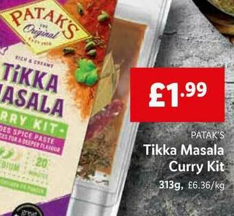 Lidl Patak's Tikka Masala Curry Kit offer