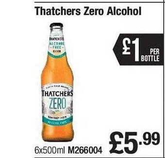 Makro Thatchers zero alcohol offer