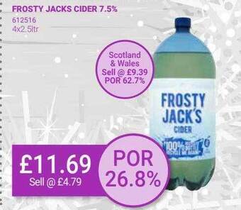 Bestway Frosty jacks cider offer