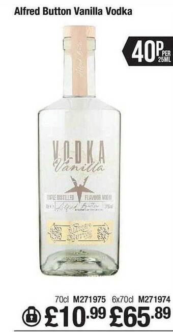 Makro Alfred button vanilla vodka offer