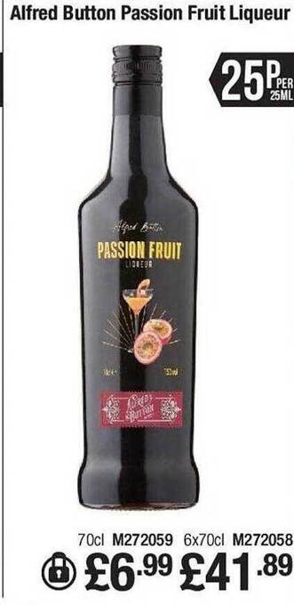 Makro Alfred button passion fruit liqueur offer