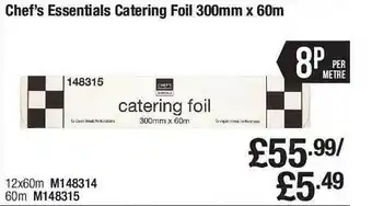 Makro Chef's essentials catering foil 300ml x 60m offer