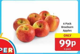 Aldi 6 pack braeburn apples offer