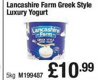 Makro Lancashire farm greek style luxury yogurt offer