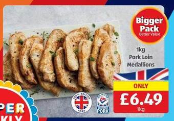 Aldi 1kg pork loin medallions offer
