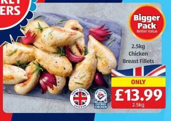 Aldi 2.5kg chicken breast fillets offer