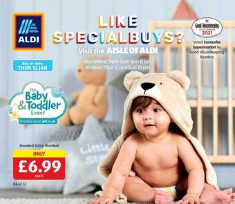 Aldi Hooded baby blanket offer