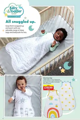 Aldi Baby Sleep Bags offer