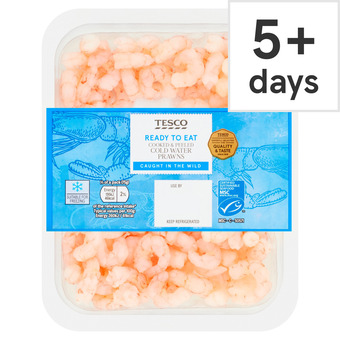 Tesco Tesco cold water prawns 150g offer