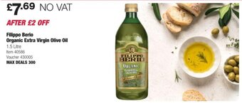 Costco Filippo Berio Organic Extra Virgin Olive Oil 1.5 Litre offer