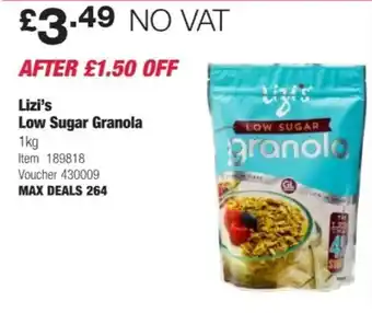 Costco Lizi's Low Sugar Granola 1 kg. offer