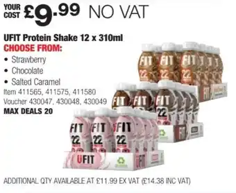 Ufit Protein Shake 12x310ml.