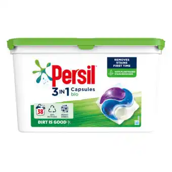 Asda Persil bio 3in1 washing liquid capsules 38 washes offer