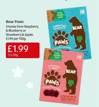 Aldi Bear Paws offer