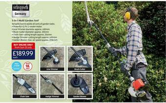 Aldi Scheppach 5-in-1 Multi Garden Tool offer