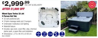Miami Spas Torina 32-Jet 5 Person Hot Tub