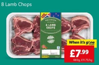 Lidl 8 Lamb Chops offer