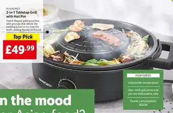 Lidl 2-in-1 Tabletop Grill with Hot Pot offer
