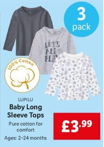 Lidl Baby Long Sleeve Tops offer